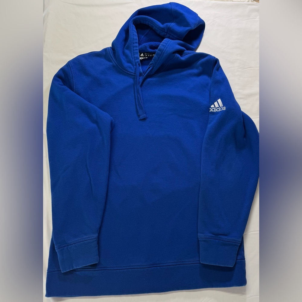 Adidas Royal Blue Hoodie. 
Size XL.